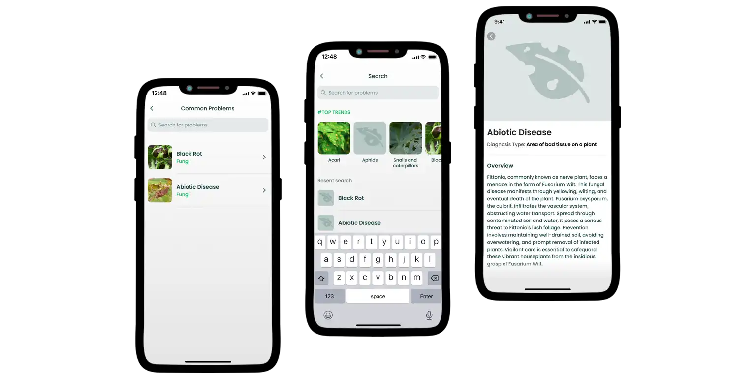 Screen from the Plant Finder app.